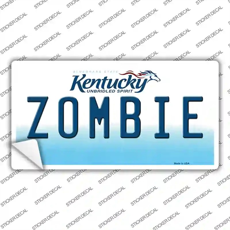 LP-6755s-XL Zombie Kentucky Novelty Sticker Decal - Extra Large