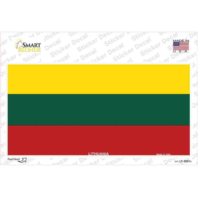 LP-4081s-M Lithuania Flag Novelty Sticker Decal - Medium