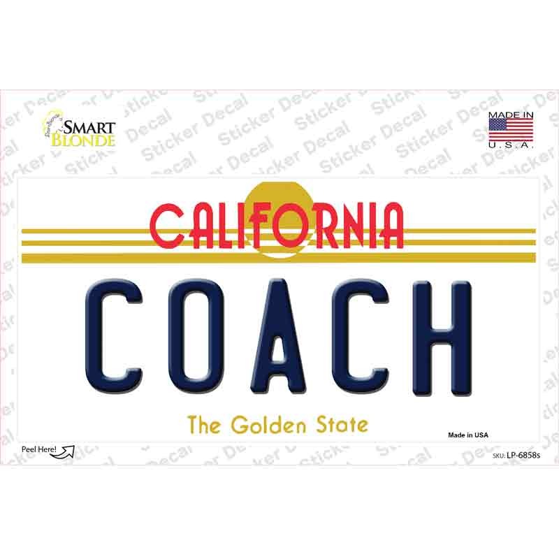 LP-6858s-M Coach California Novelty Sticker Decal - Medium