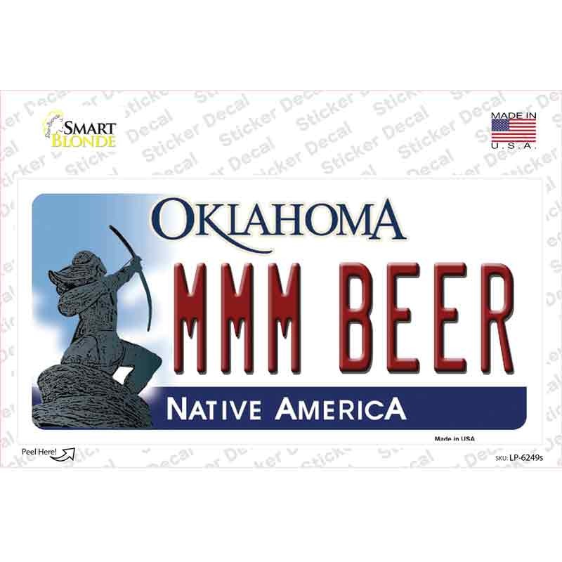 LP-6249s-M MMM Beer Oklahoma Novelty Sticker Decal - Medium