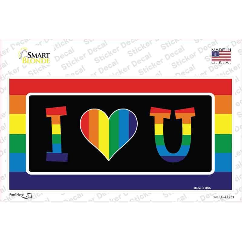 LP-4723s-M I Love U Novelty Sticker Decal - Medium