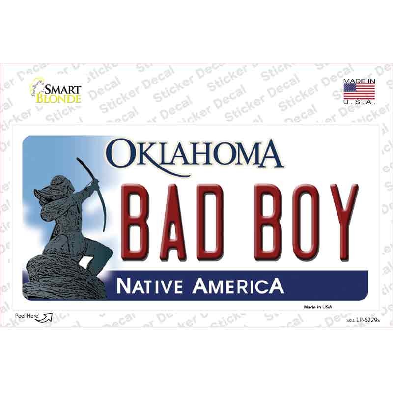 LP-6229s-M Bad Boy Oklahoma Novelty Sticker Decal - Medium