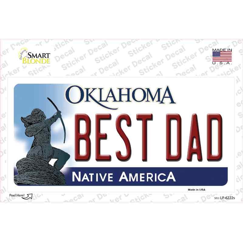 LP-6222s-M Best Dad Oklahoma Novelty Sticker Decal - Medium