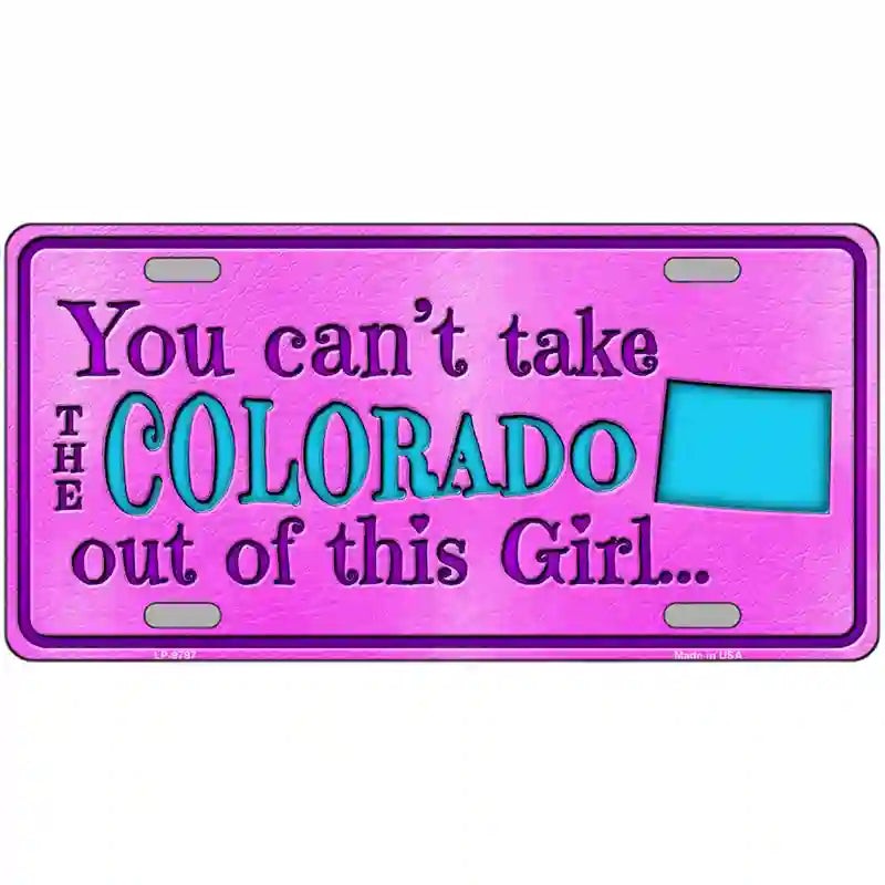 LLP-9797 24 X 12 in. Colorado Girl Novelty Metal License Plate