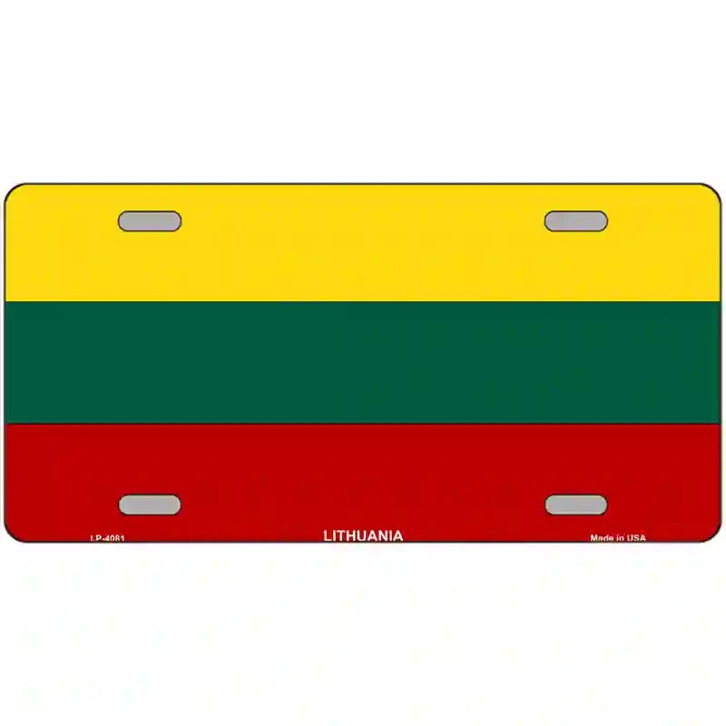 LLP-4081 24 X 12 in. Lithuania Flag Metal Novelty License Plate