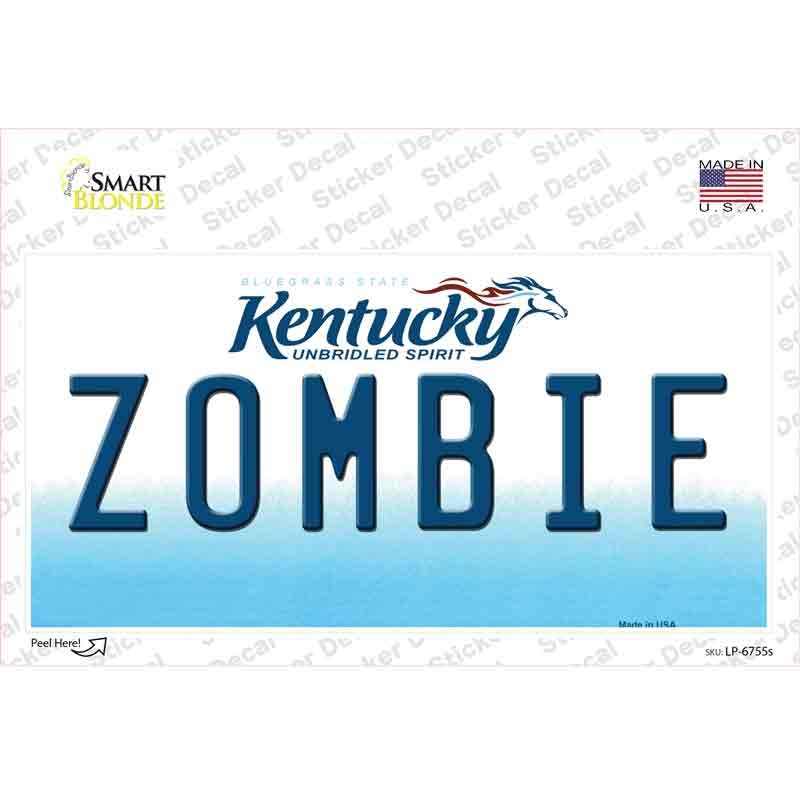 LP-6755s-M Zombie Kentucky Novelty Sticker Decal - Medium