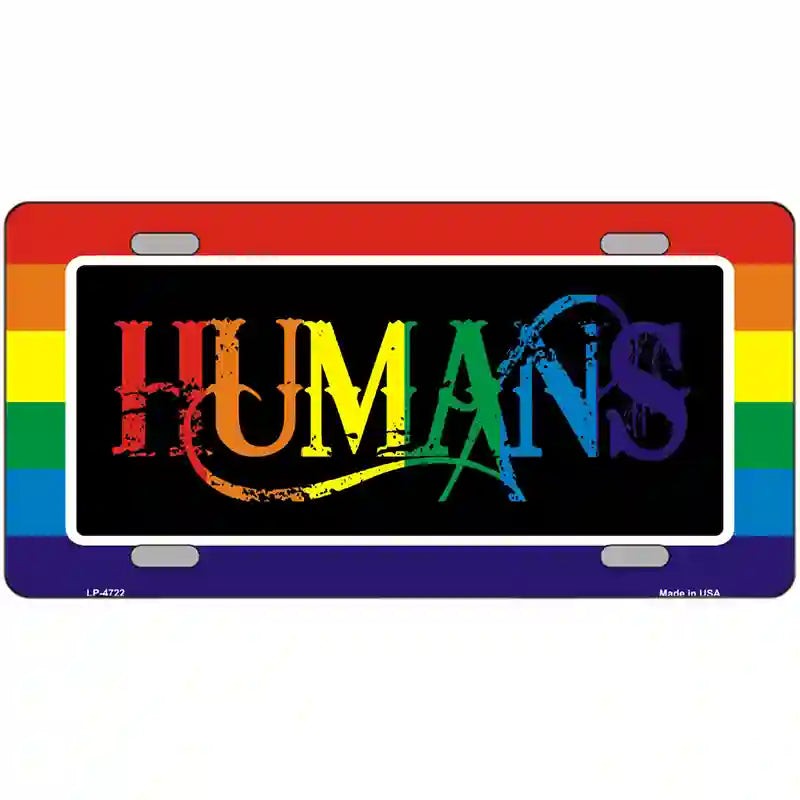 LLP-4722 24 X 12 in. Humans Metal Novelty License Plate