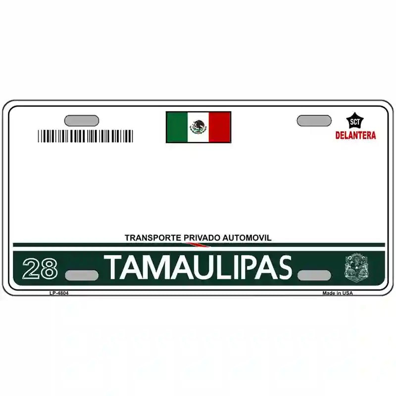 LLP-4804 24 X 12 in. Tamaulipas Mexico Novelty Metal License Plate