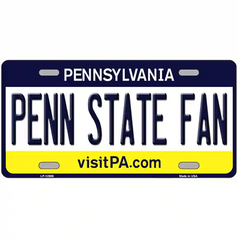 LLP-12989 24 X 12 in. Penn State Fan Novelty Metal License Plate