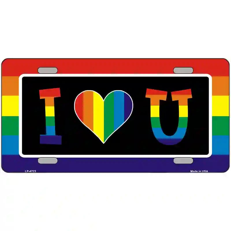 LLP-4723 24 X 12 in. I Love U Metal Novelty License Plate