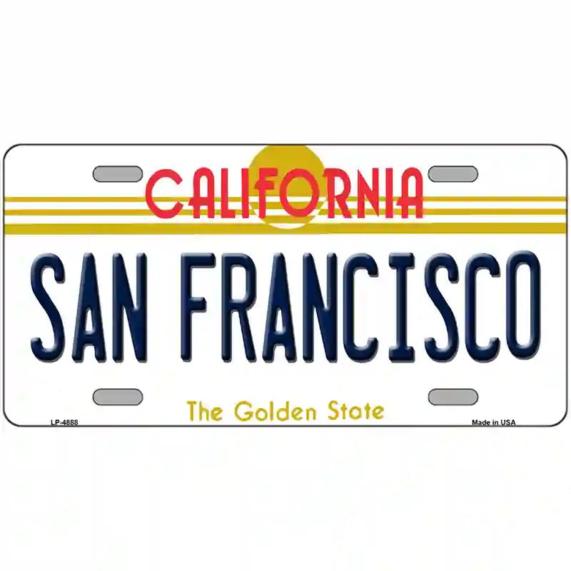 LLP-4888 24 X 12 in. San Francisco California Novelty Metal License Plate