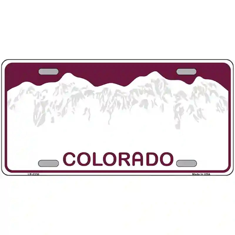 LLP-5330 24 X 12 in. Colorado Novelty State Blank Metal License Plate