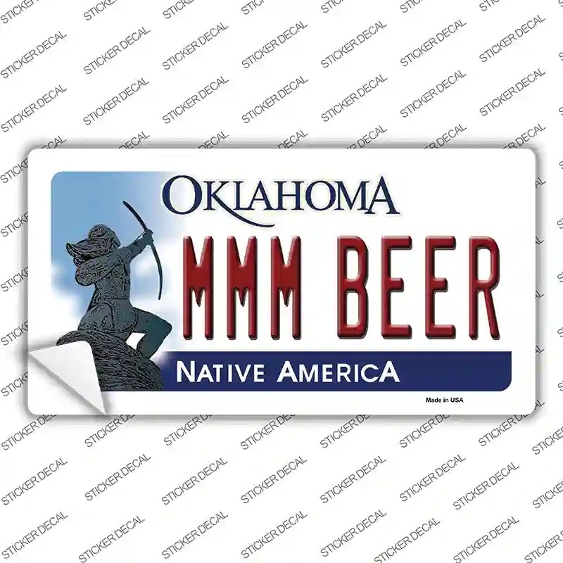 LP-6249s-XL MMM Beer Oklahoma Novelty Sticker Decal - Extra Large