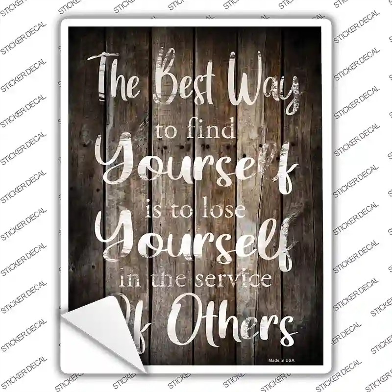 P-3251s-S Lose Yourself to Find Yourself Novelty Rectangle Sticker Decal - Small