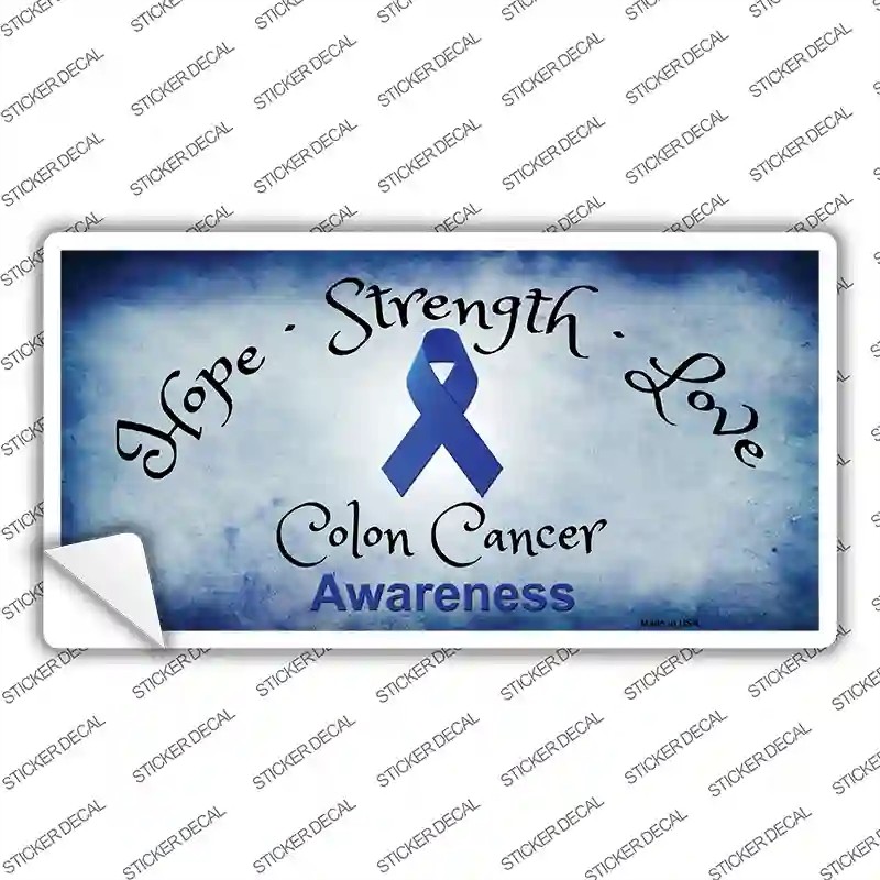 LP-8306s-L Colon Cancer Ribbon Novelty Sticker Decal - Large
