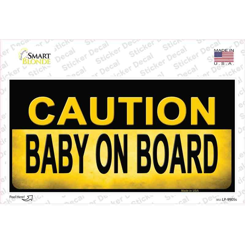 LP-9905s-M Caution Baby on Board Novelty Sticker Decal - Medium