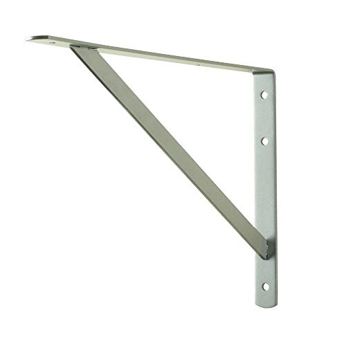 Everbilt 16 in. X 10 in. Satin Nickel Heavy Duty Shelf Bracket
