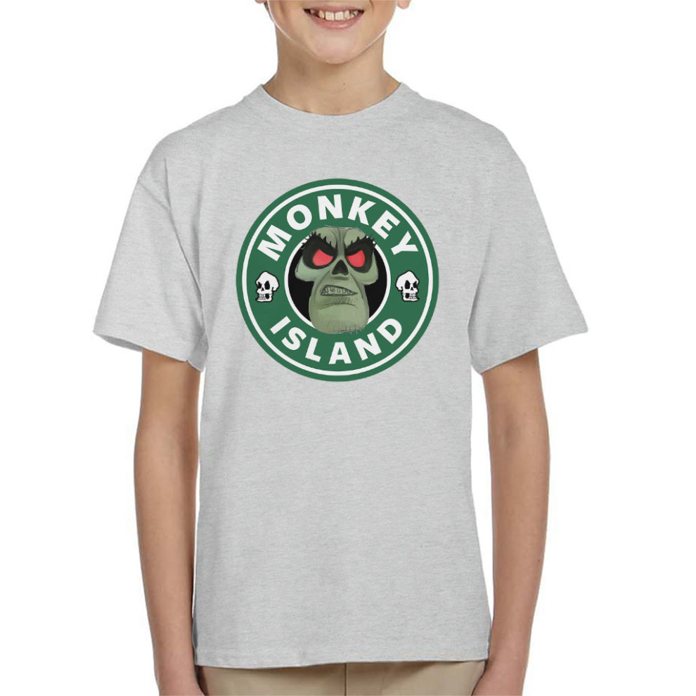 (X-Large (12-13 Yrs)) Monkey Island LeChuck Starbucks Coffee Kid's T-Shirt