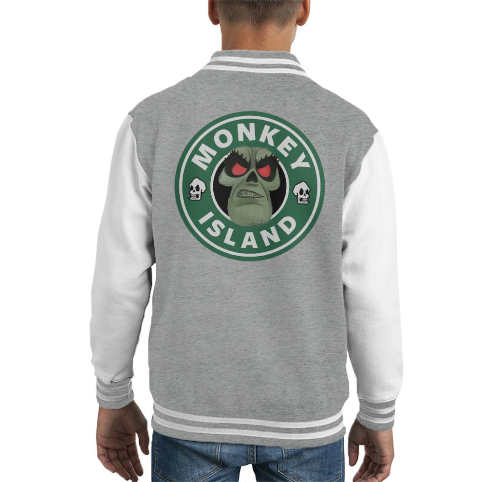 (X-Large (12-13 Yrs)) Monkey Island LeChuck Starbucks Coffee Kid's Varsity Jacket