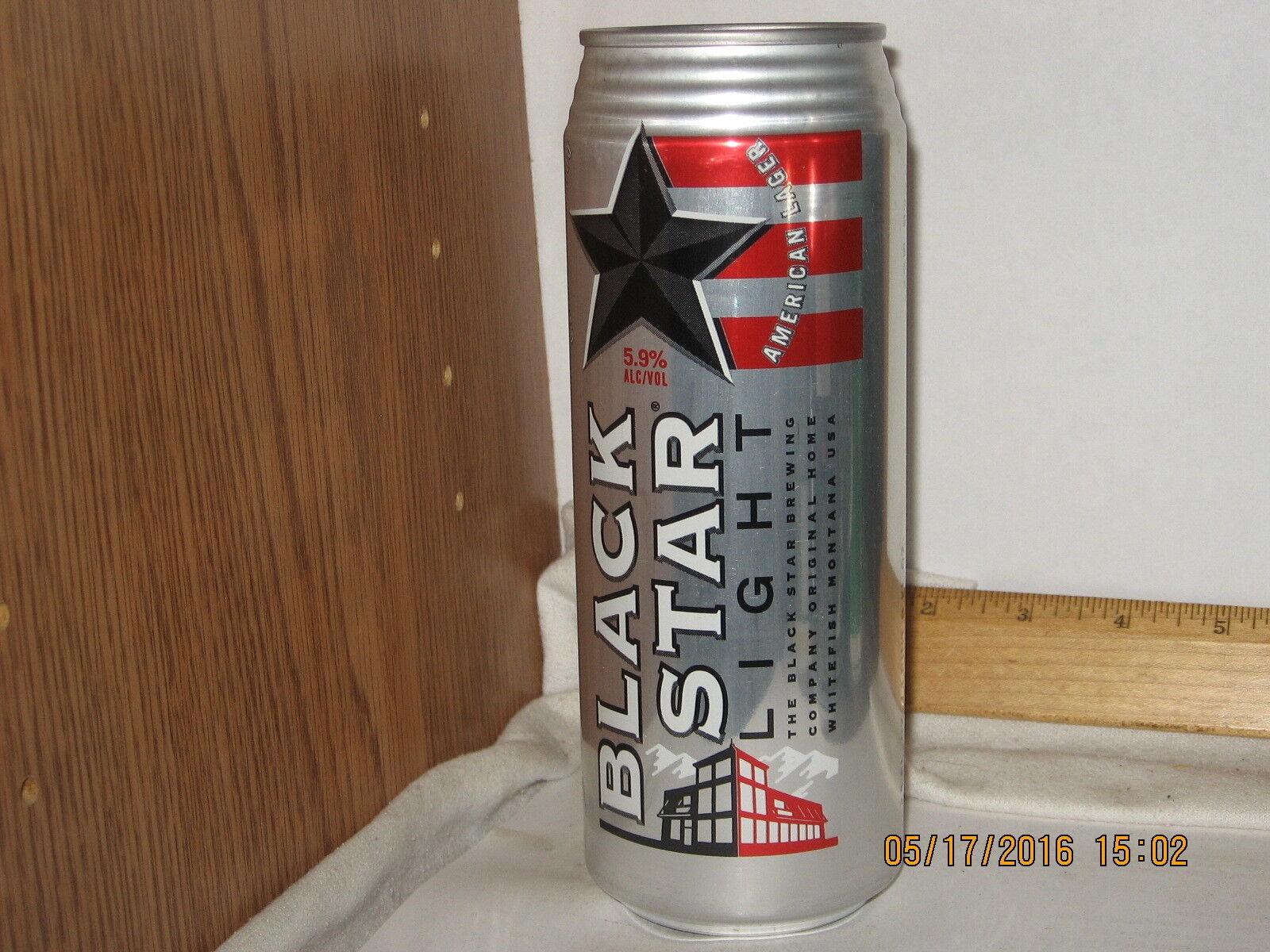 Black Star Light American Lager Whitefish MT Milwaukee WI 24 FL OZ Beer Can thumbnail