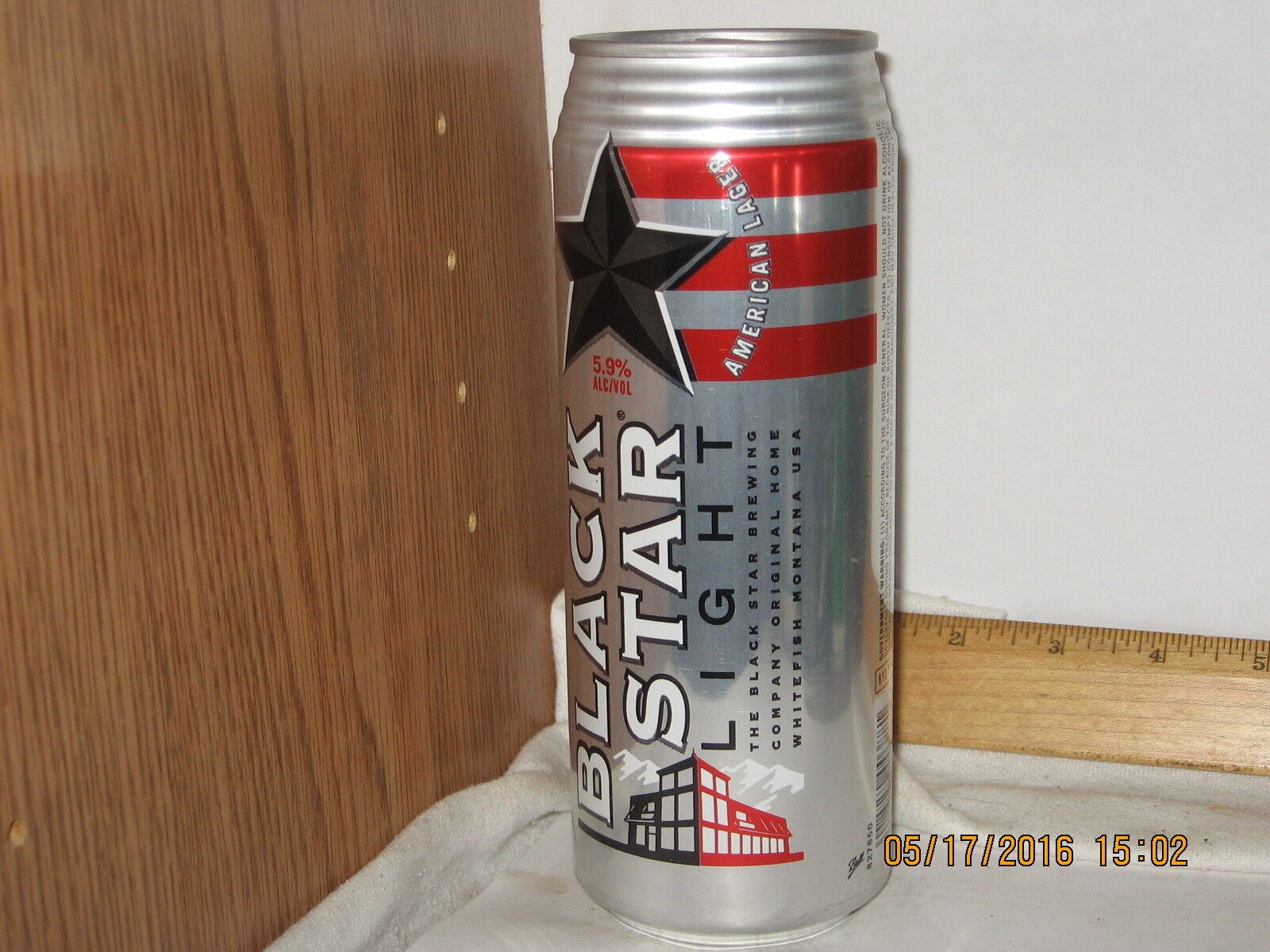 Black Star Light American Lager Whitefish MT Milwaukee WI 24 FL OZ Beer Can thumbnail
