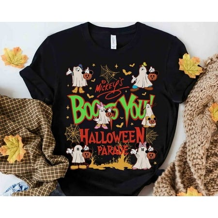 Vintage Mickey S Boo to You Halloween Parade 2024 T-shirt  Disney Mickey and Friends Costume Ghost Tee  Magic Kingdom Disneyland Family Trip