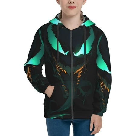 Venom 2 Boys/Girls/Teens 3D Digital Print Full Zip Unisex Hooded Sweatshirt Long Sleeve Casual Drawstring Pullover Novelty Hoodies with Pocket X-Large