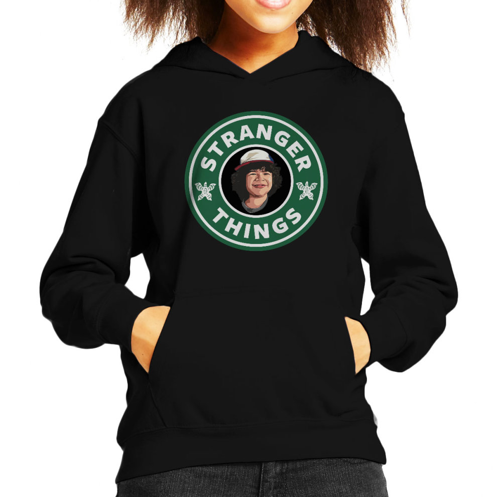 (X-Large (12-13 Yrs)) Stranger Things Dustin Starbucks Kid's Hooded Sweatshirt