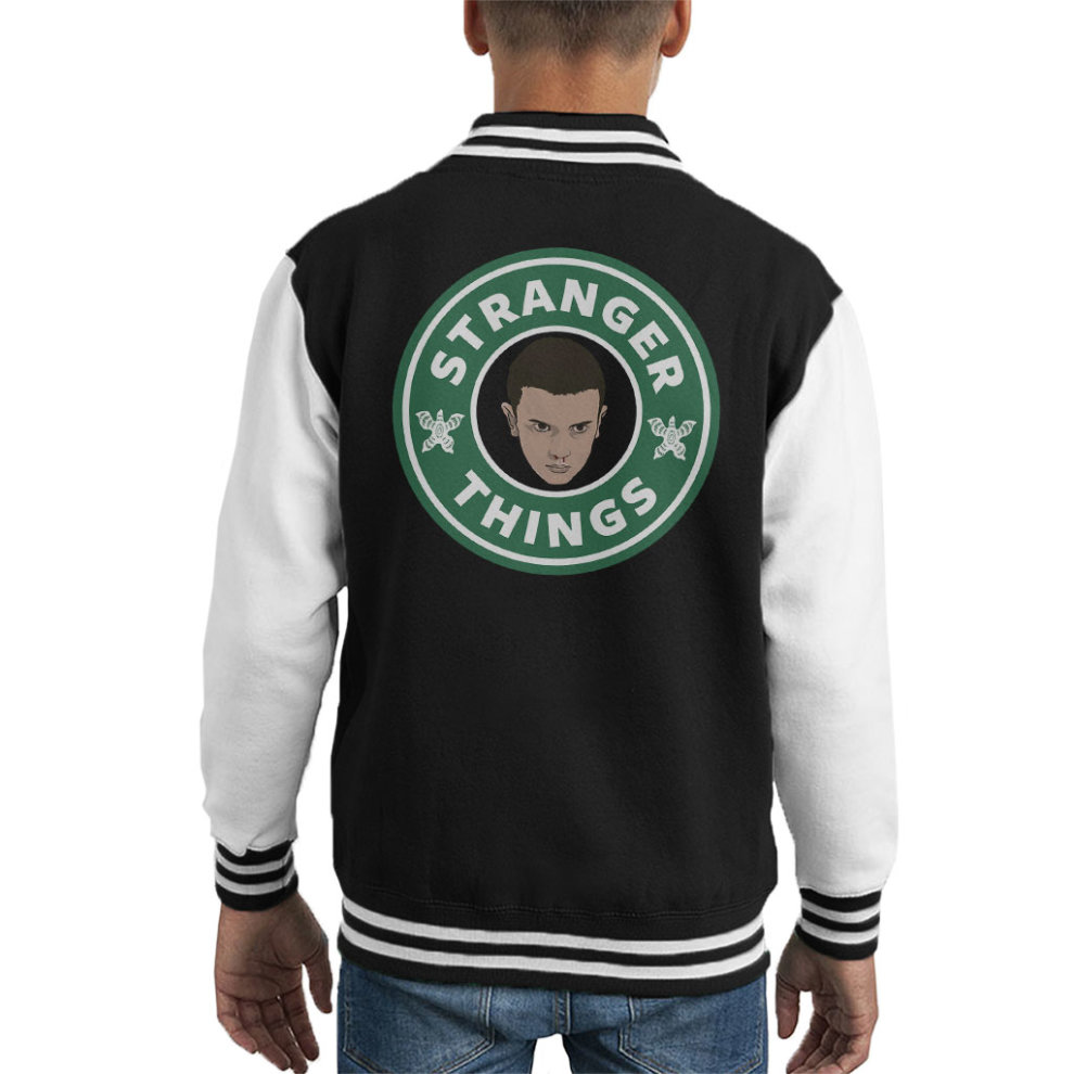 (X-Large (12-13 Yrs)) Stranger Things Eleven Starbucks Kid's Varsity Jacket