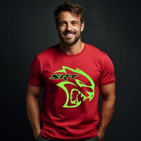 The Unisex Soft-style T-shirt  100% Cotton  Awesome Srt Hell Cat Dodge Shirt Green Men Gift Black Unisex T-Shirt up to 4XL