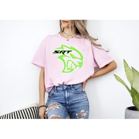 The Unisex Soft-style T-shirt  100% Cotton  Awesome Srt Hell Cat Dodge Shirt Green Men Gift Black Unisex T-Shirt up to 4XL