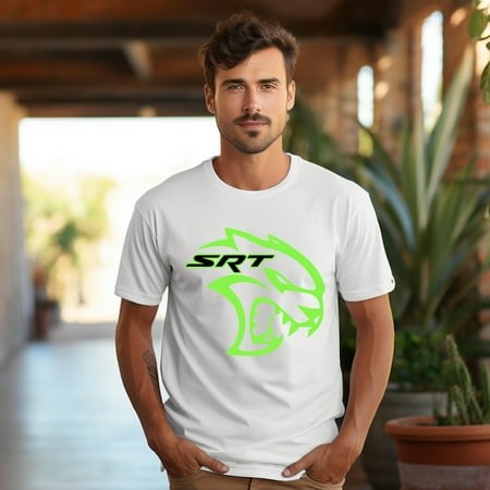 The Unisex Soft-style T-shirt  100% Cotton  Awesome Srt Hell Cat Dodge Shirt Green Men Gift Black Unisex T-Shirt up to 4XL
