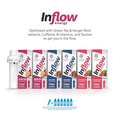 Cirkul Inflow Energy Flavor Cartridge Variety Pack  Drink Mix  6-Pack (2 Passion Fruit Dragon Fruit  2 Wild Berry  & 2 Watermelon) thumbnail