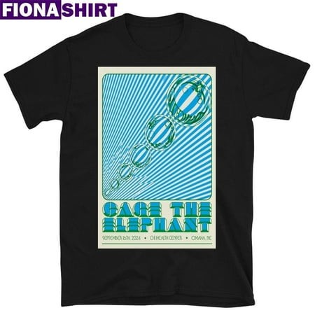 Cage the Elephant at Chi Health Center on September 16 2024 Show Poster Shirt