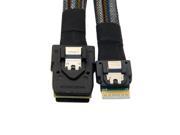 CHENYANG Slim Line SAS 4.0 SFF-8654 4i 38pin Host to Mini SAS 4i SFF-8087 36pin Target Cable 50cm