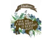Montana Blue Buffalo Poster Print by Tara Moss (22 X 28)