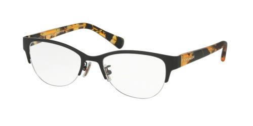 Coach HC5078-9253 Satin Black Honey Mosaic Cat-Eye Women S Metal Eyeglasses