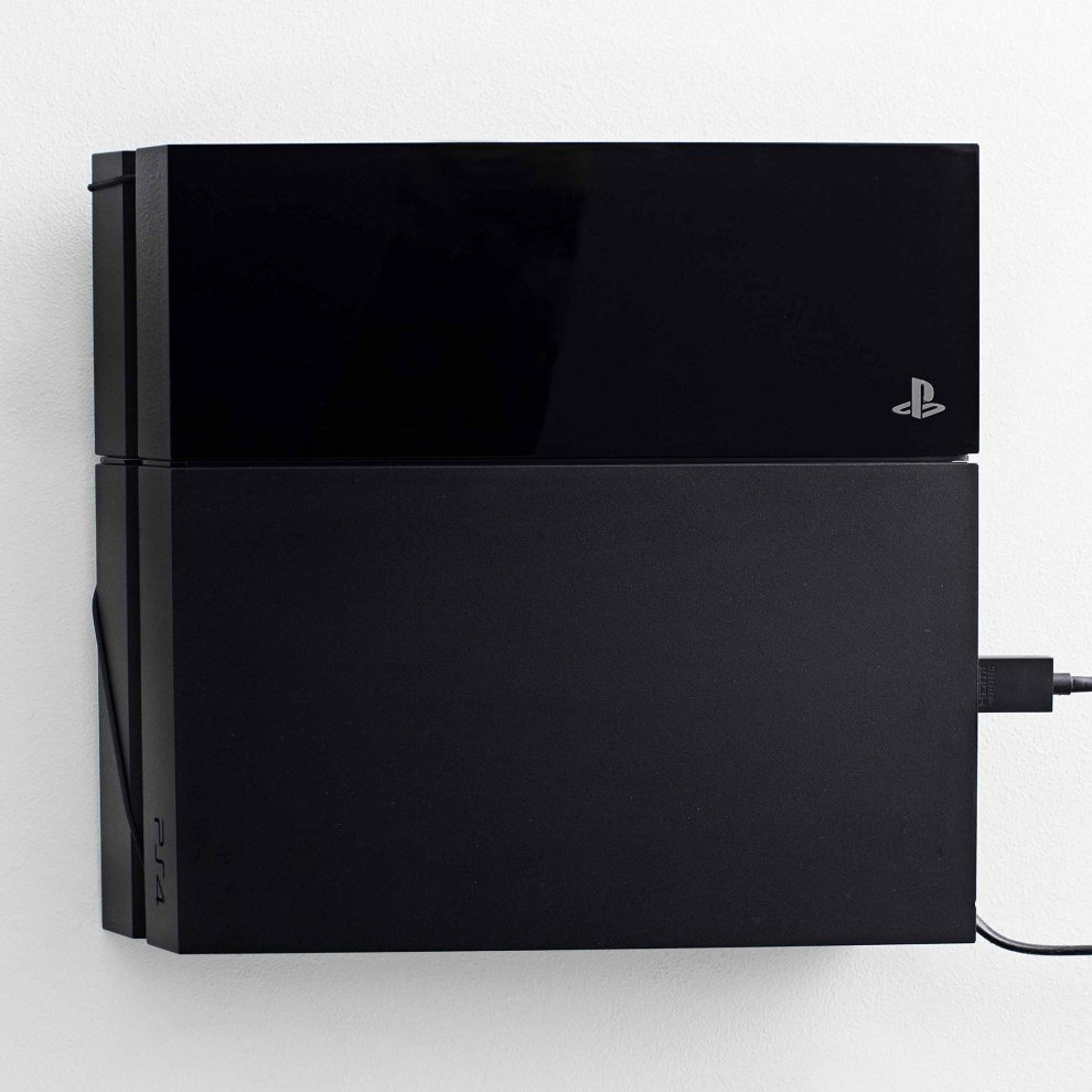 FLOATING GRIP PS4 Original, PlayStation 4, Vertical Wire Wall Mount (Black), Patent Pending and Proprietary Design, Made in Denmark thumbnail