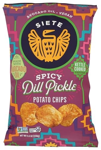 Siete Spicy Dill Pickle Kettle Cooked Potato Chips - 5.5oz