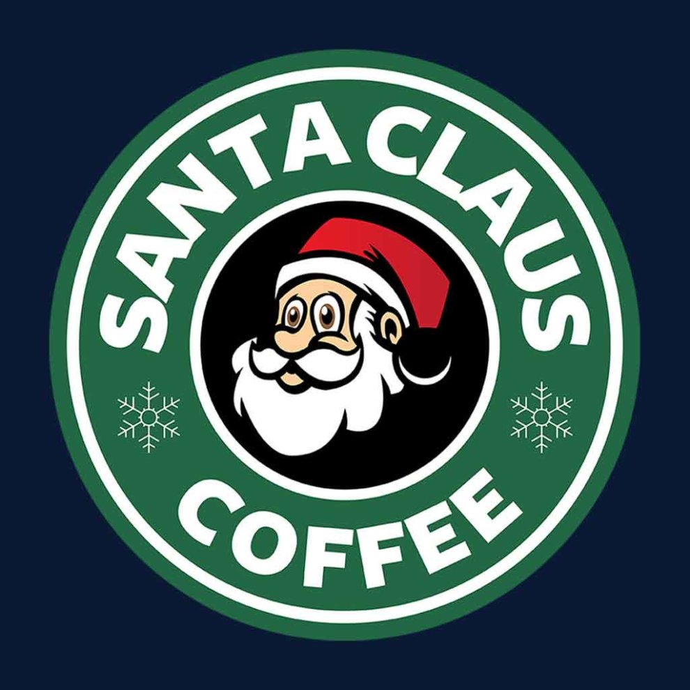 (X-Large (12-13 Yrs)) Christmas Santa Claus Coffee Starbucks Logo Kid's T-Shirt thumbnail