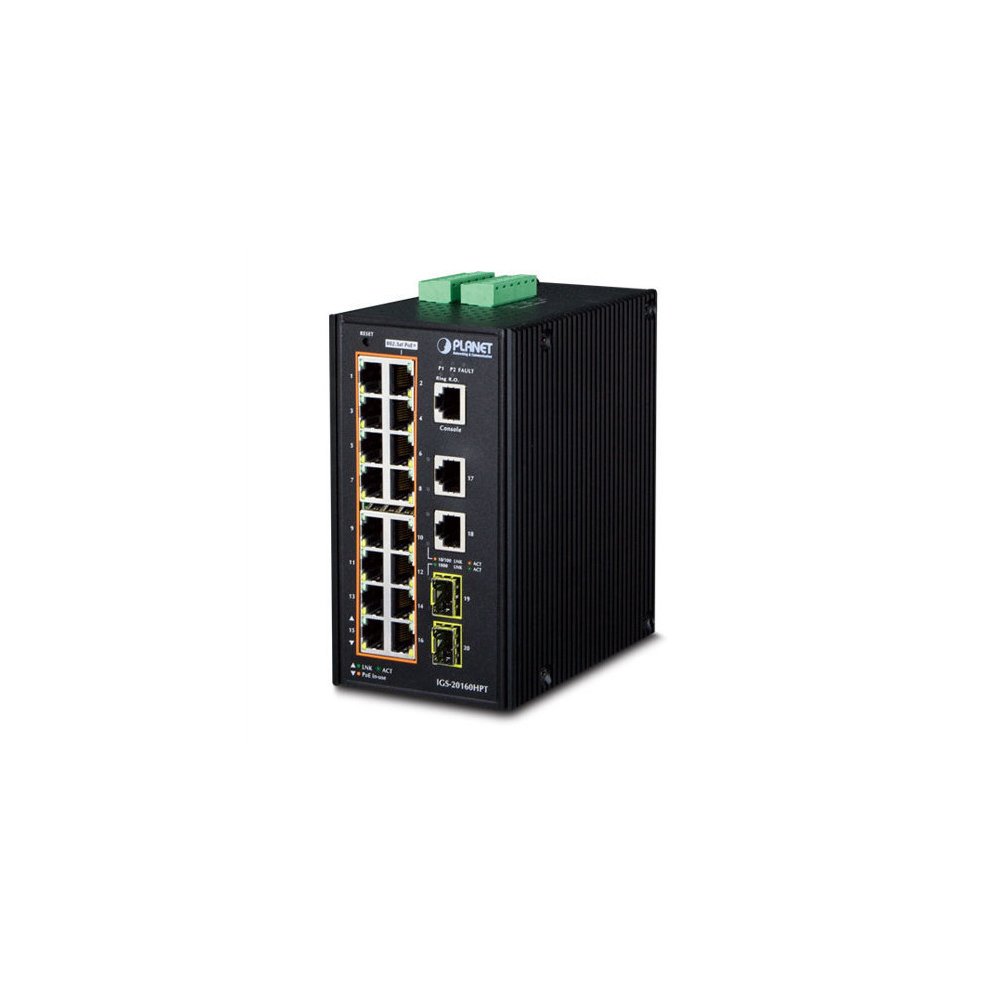 PLANET IGS-20160HPT Network Switch Managed L2/L3 Gigabit Ethernet (10/