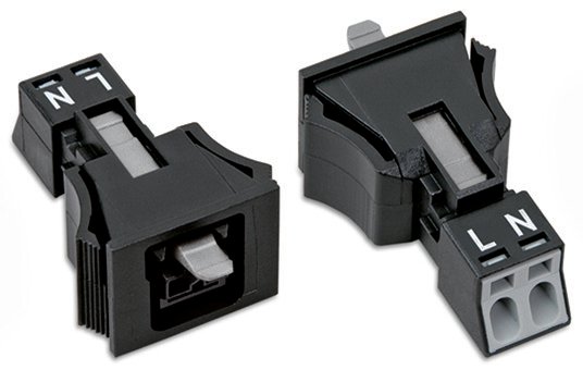 WAGO 890-702 2 Pole 16A 4.4mm Socket Snap in Black