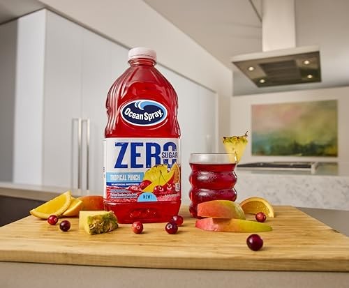Ocean Spray ZERO Sugar Tropical Punch Juice Drink, Tropical Punch Juice Drink Sweetened with Stevia, 64 Fl Oz Bottle (Pack of 1) thumbnail