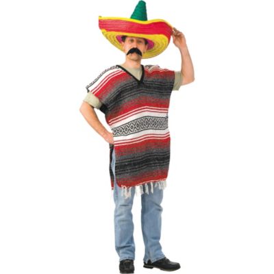Fiesta Deluxe Serape Adult Unisex Poncho Blanket Costume One Size Cinco De Mayo