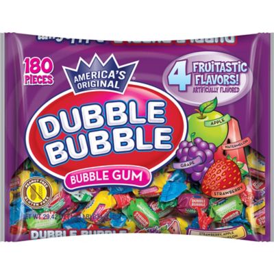 Dubble Bubble 4 Flavor Twist Bubble Gum 180ct Bag