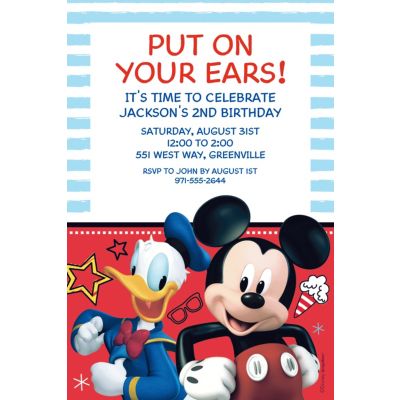 Custom Mickey on the Go Invitation