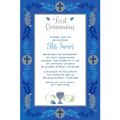 Custom Communion Day Boy Invitation 