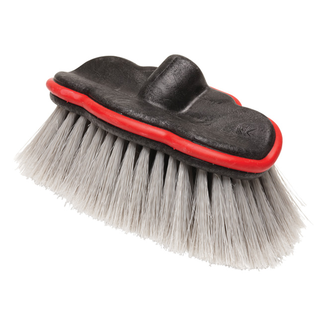 Topsi Clean Brosse De Lavage à Débit D'eau Topsi Clean, Soies Souples, Rouge Et Noire, 8 5/8 Po De Large X 4 Po D'épais TCTB34
