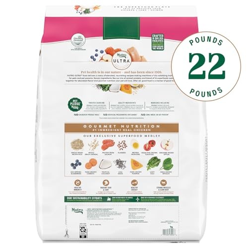 Nutro Ultra Adult Small Breed Dry Dog Food  Chicken  Lamb and Salmon Protein Trio  22 Lb Bag thumbnail