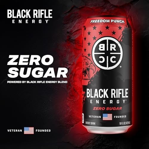 Black Rifle Energy Freedom Punch Zero Sugar Energy Drink, 200mg Caffeine, 16 Fl Oz Can (Pack of 12) thumbnail